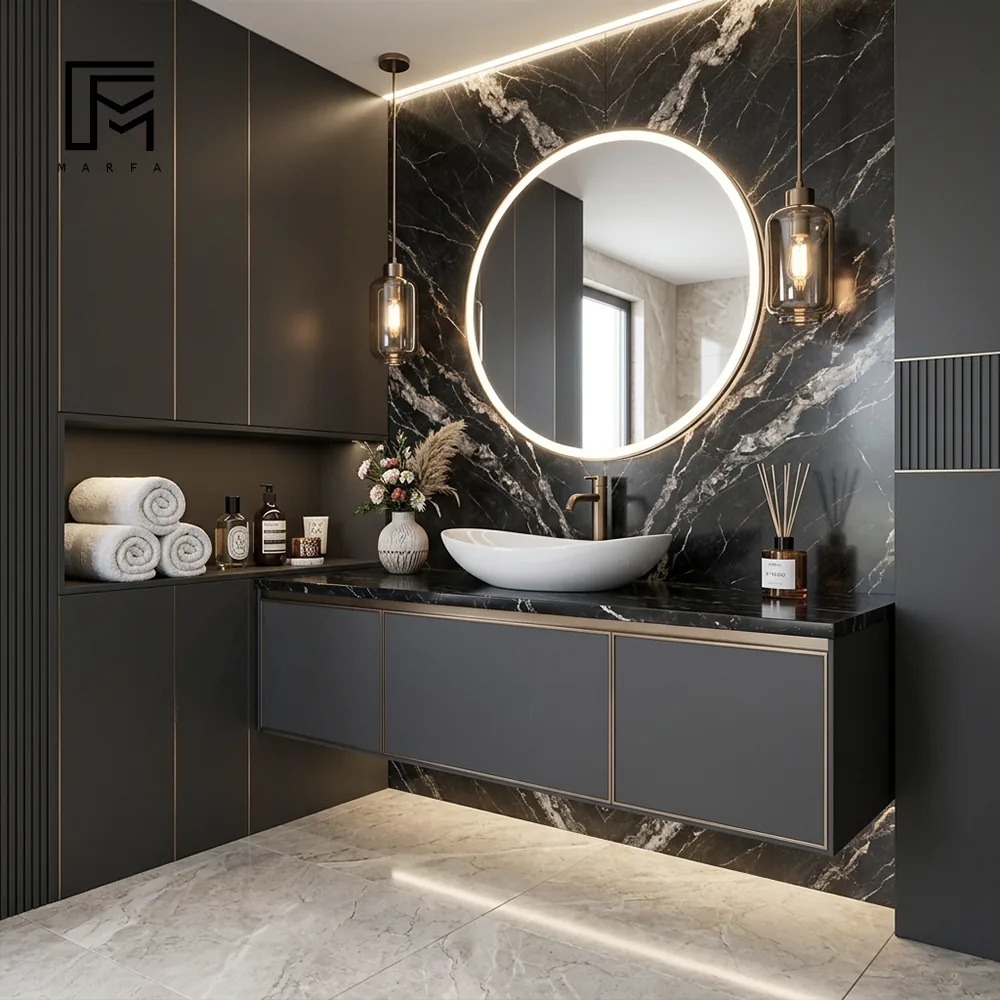 Mirror & Storage Vanity for international furniture procurement