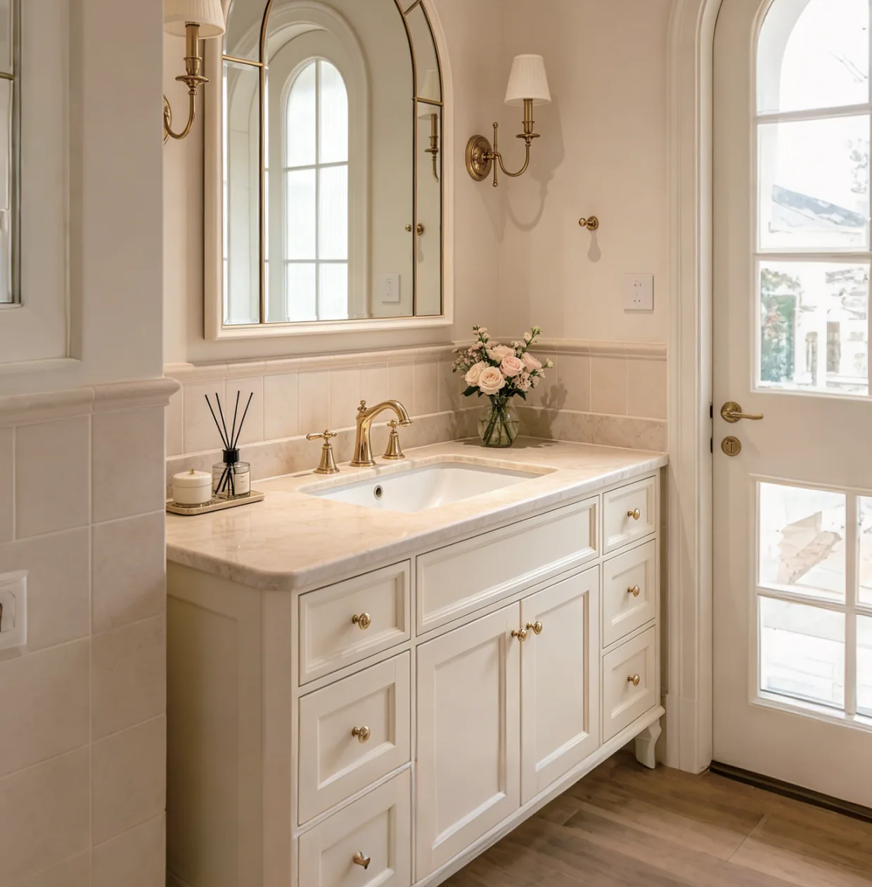 Stone-top Single Vanity for international furniture procurement