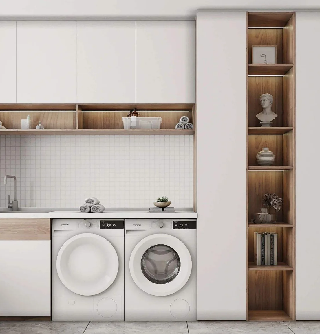 Full-height Vanity Storage for international furniture procurement