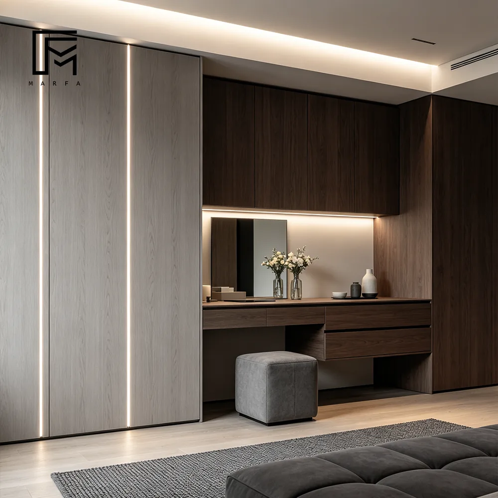 Illuminated Walk-in Closet for international furniture procurement