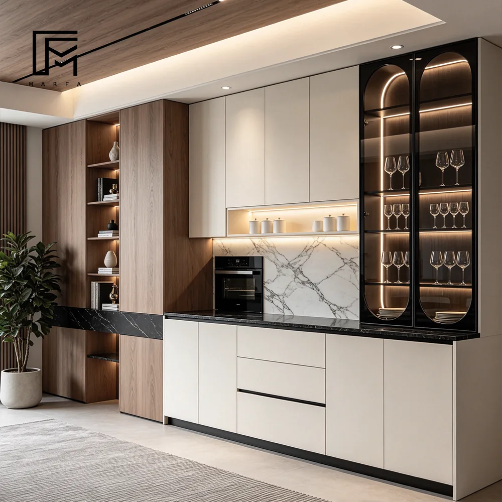 Compact Wine Display Cabinet for international furniture procurement