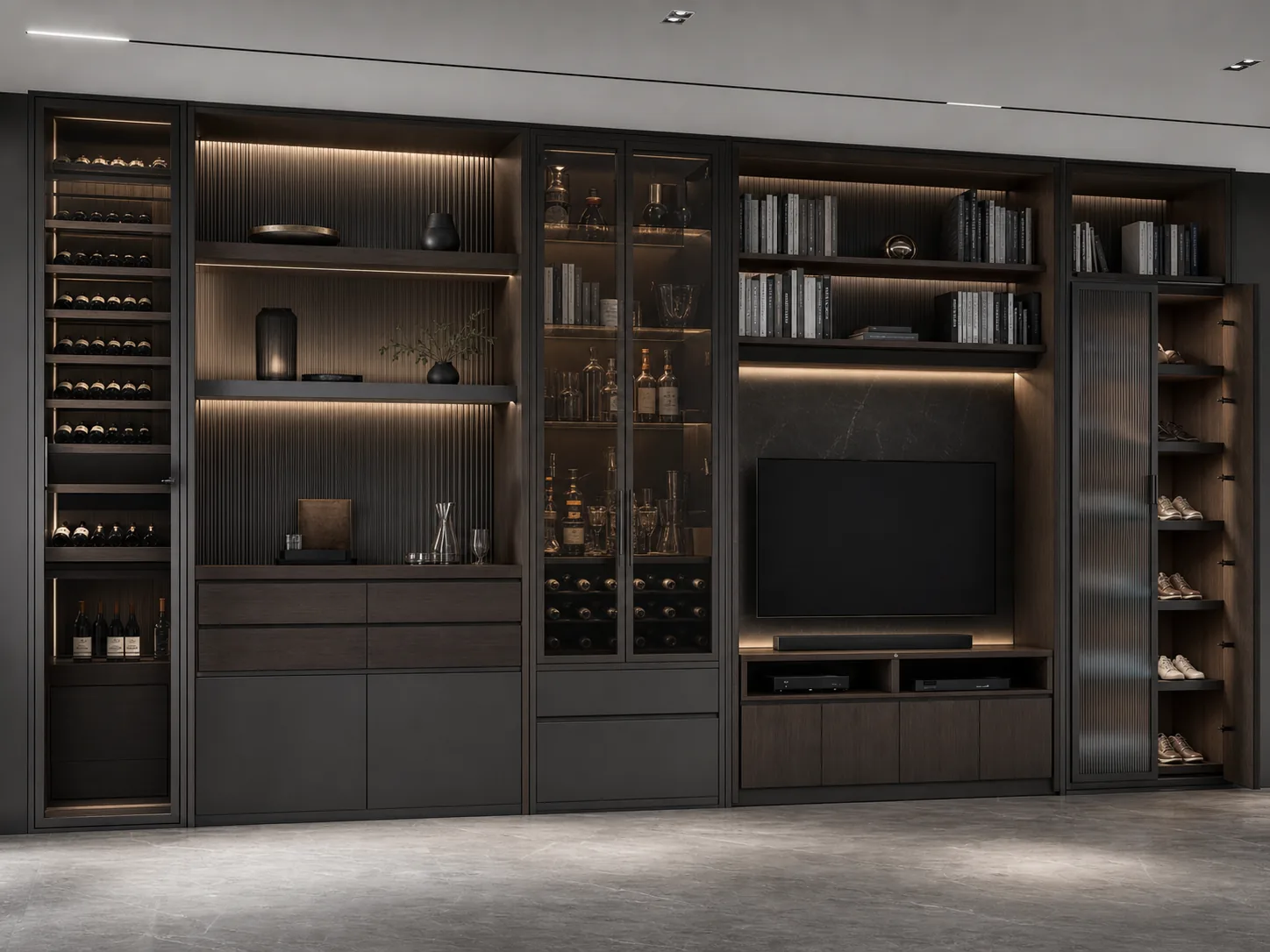 Bespoke cabinetry details for a shop drawing and specification guide